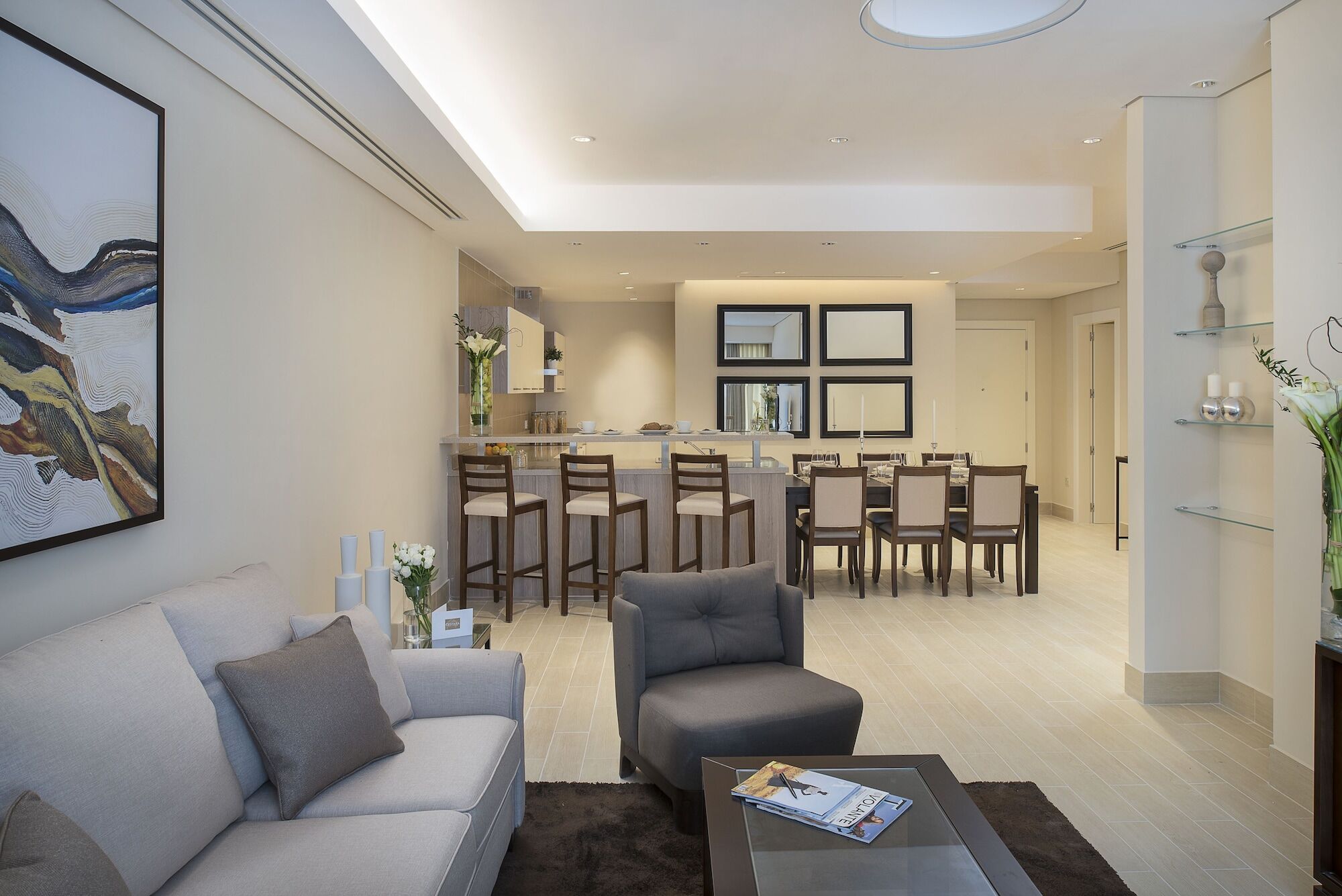 Dusit Doha Hotel Exterior foto Interior of a typical apartment